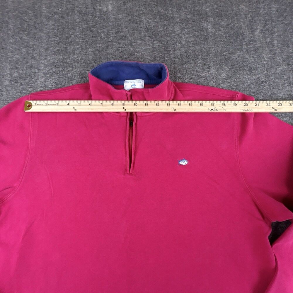 SOUTHERN TIDE The SKIPJACK Sweatshirt Mens Sz XL 1/4 Zip Pullover Sweater Berry - Picture 5 of 8